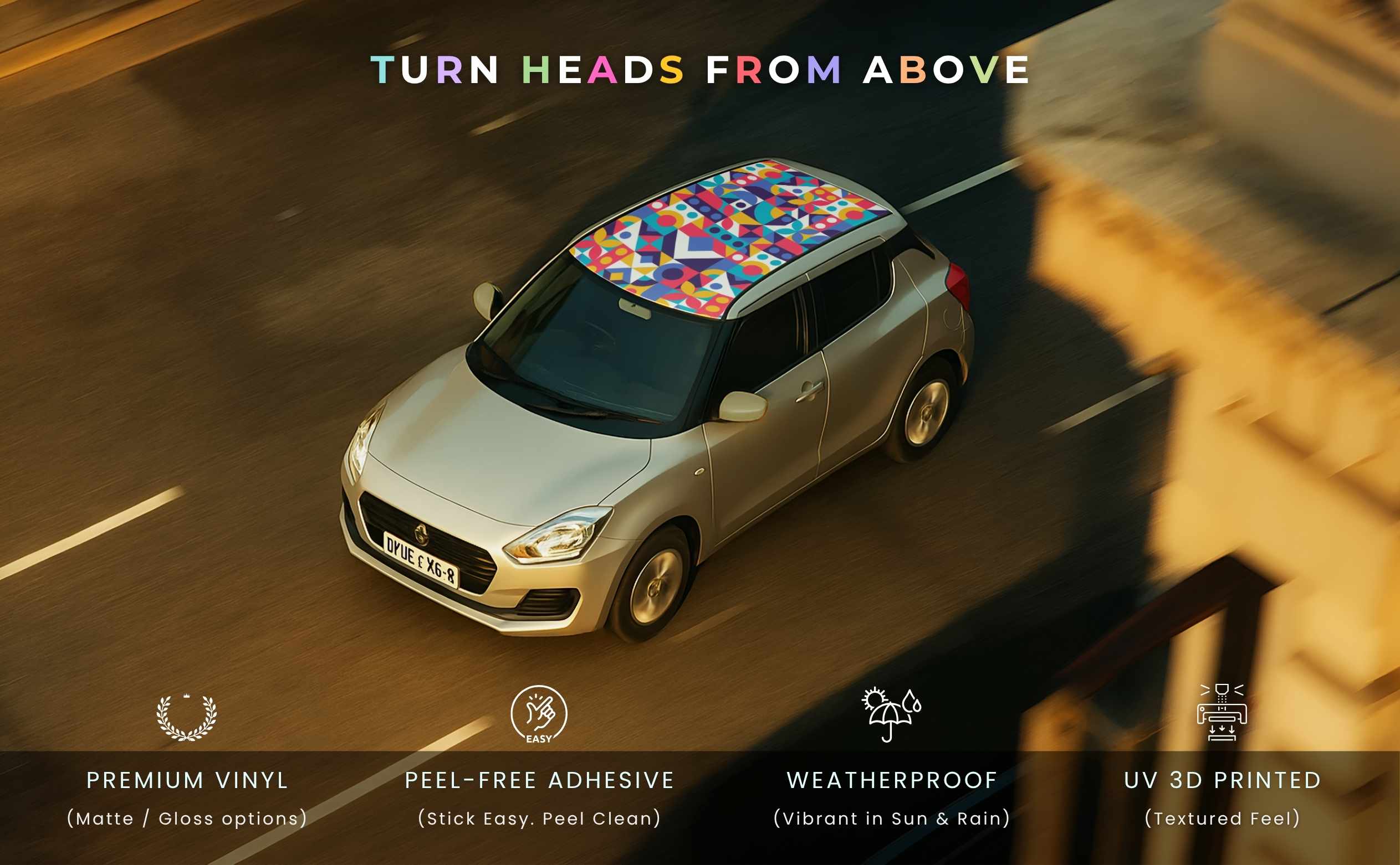 Zen Blocks Wrap for Roof Top for Cars - Image 3